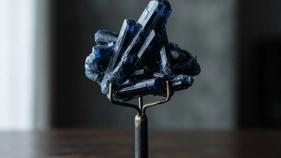 Cristal de vivianita azul índigo, mineral de fósforo y hierro - Anna Piedra