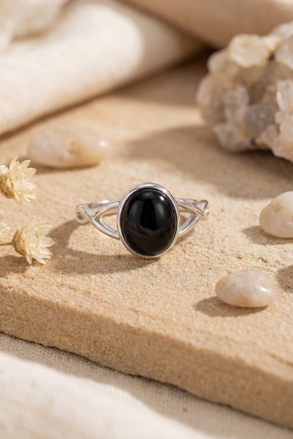 Anillo agata negra
