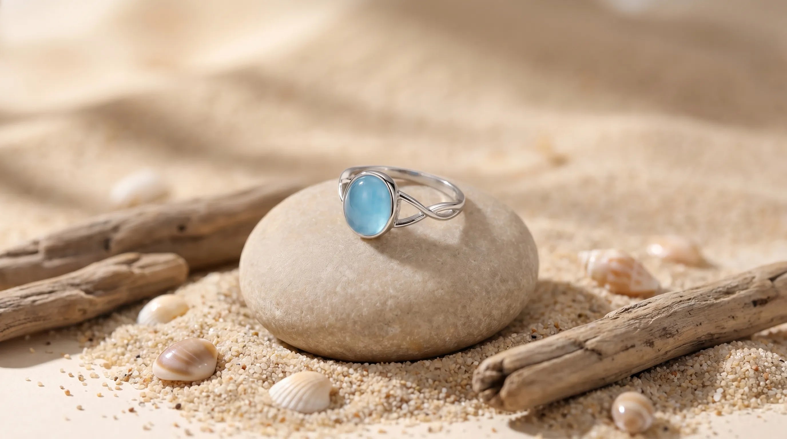 Anillo aguamarina anna piedra