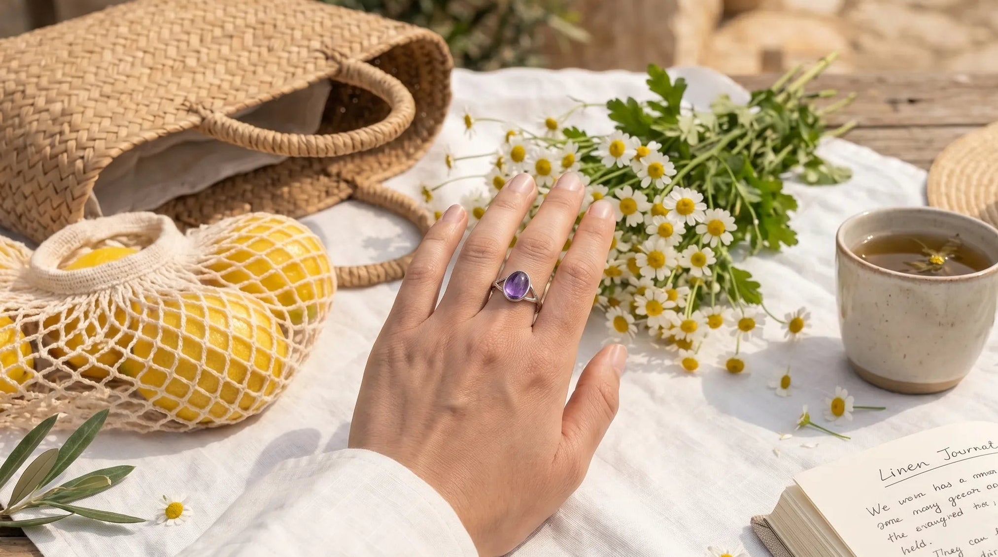 Anillo amatista anna piedra
