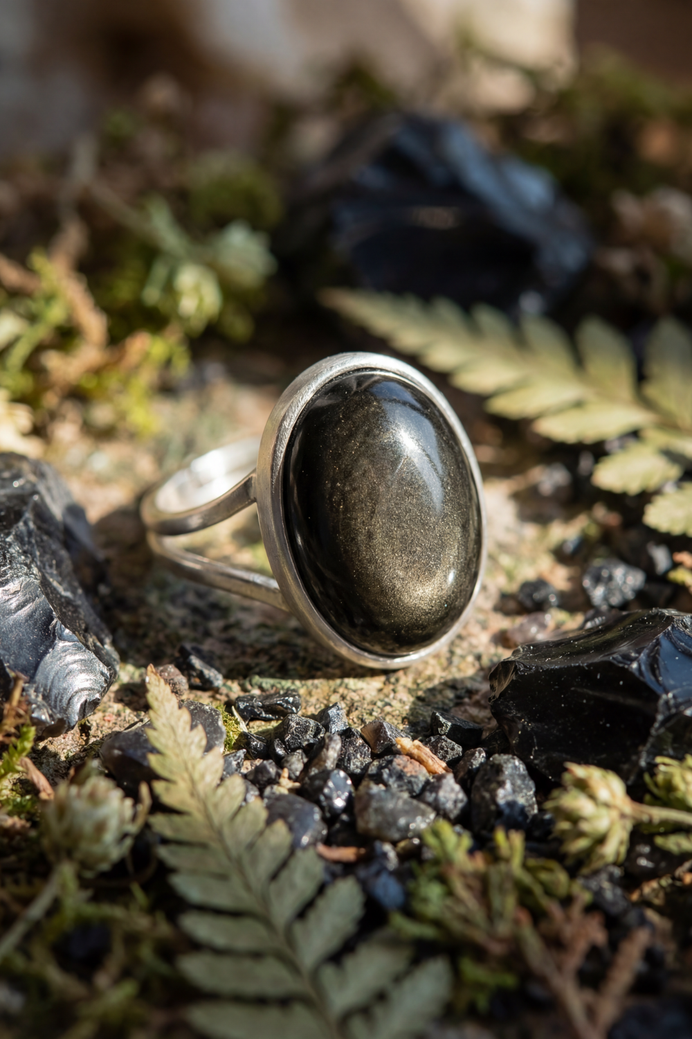 Anillo obsidiana
