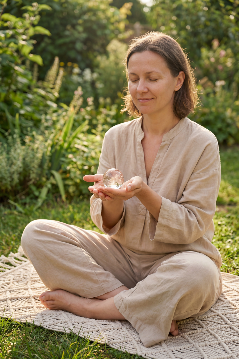 Bola de cristal de cuarzo
