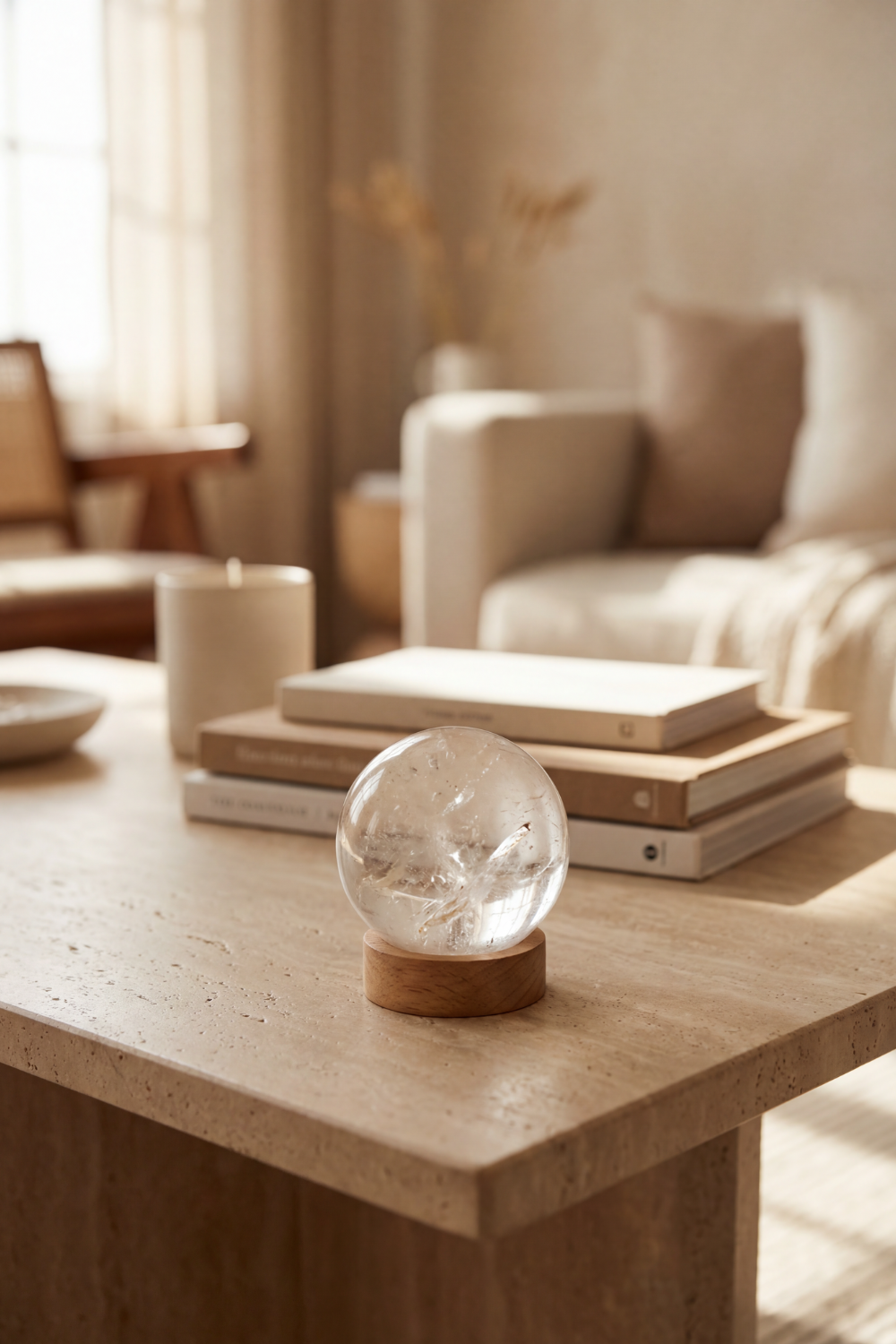 Bola de cristal de cuarzo
