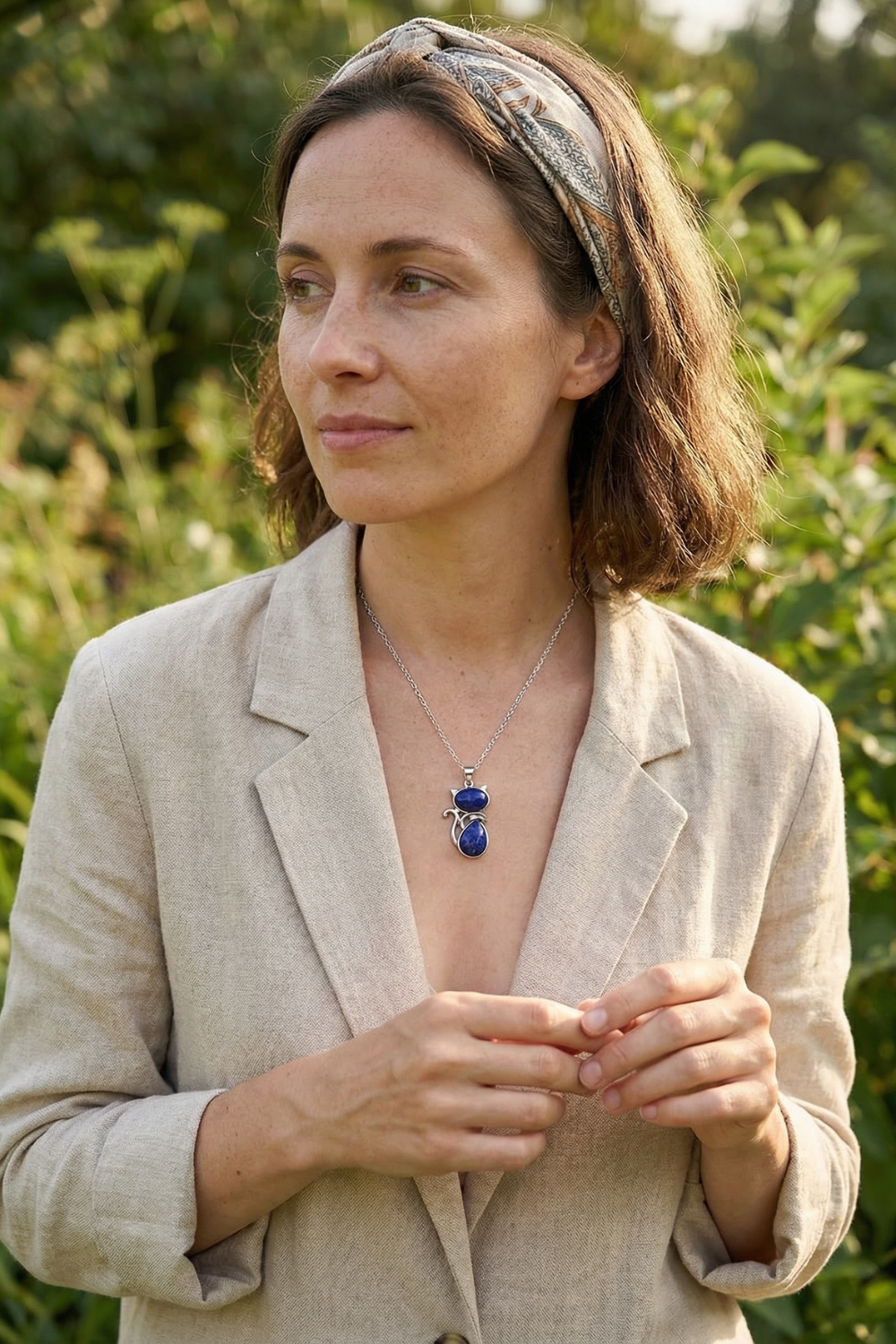 Collar lapislazuli gato
