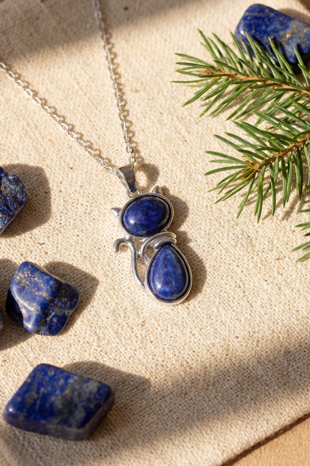 Collar lapislazuli gato
