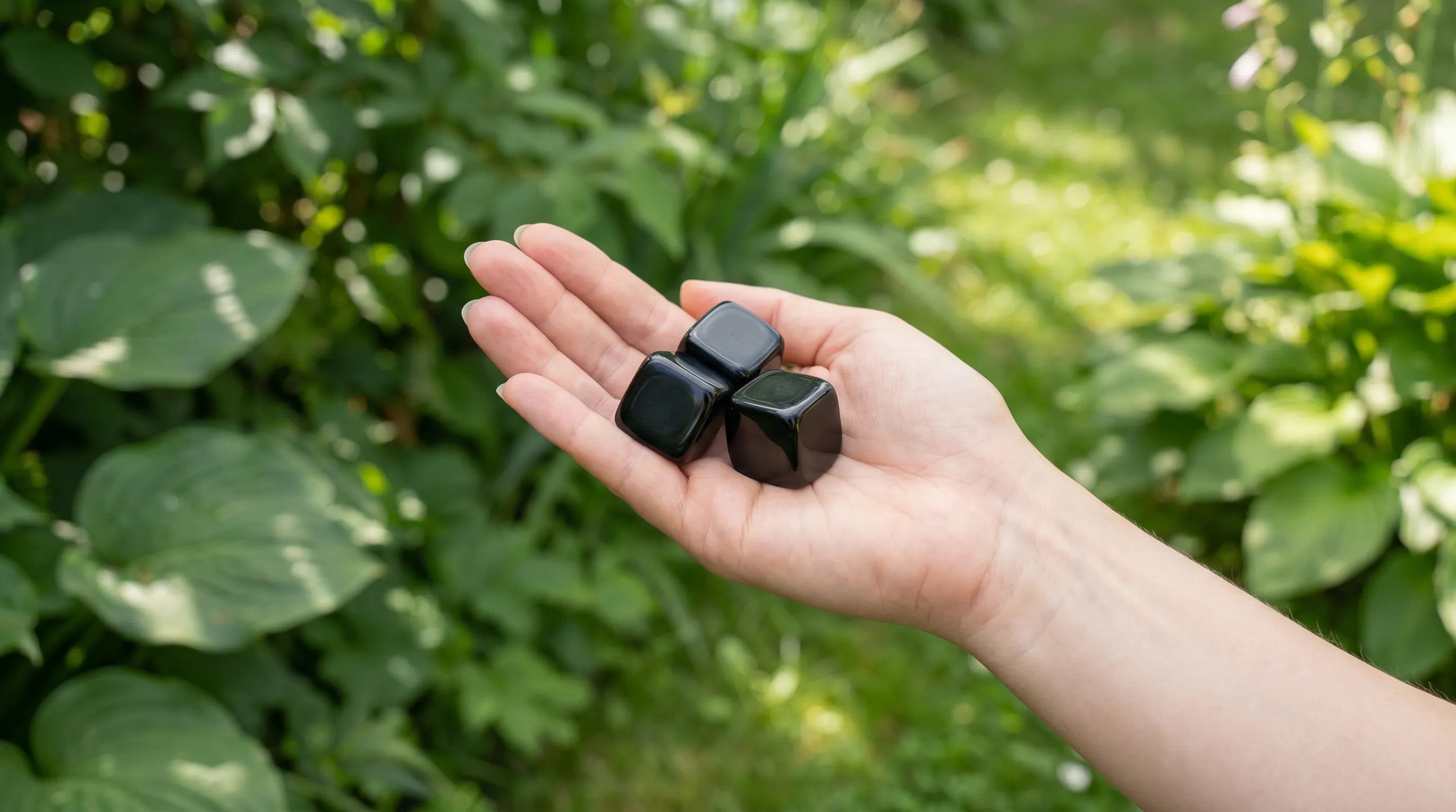 Cubo de obsidiana negra pulida natural anna piedra