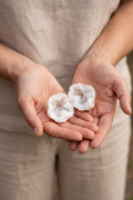 Geoda de cuarzo blancas
