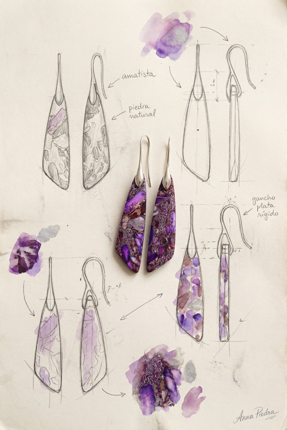 Pendientes amatista
