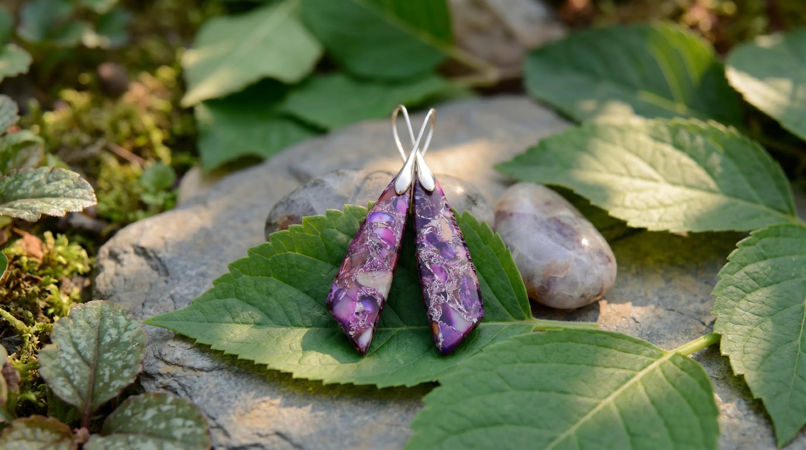 Pendientes amatista anna piedra