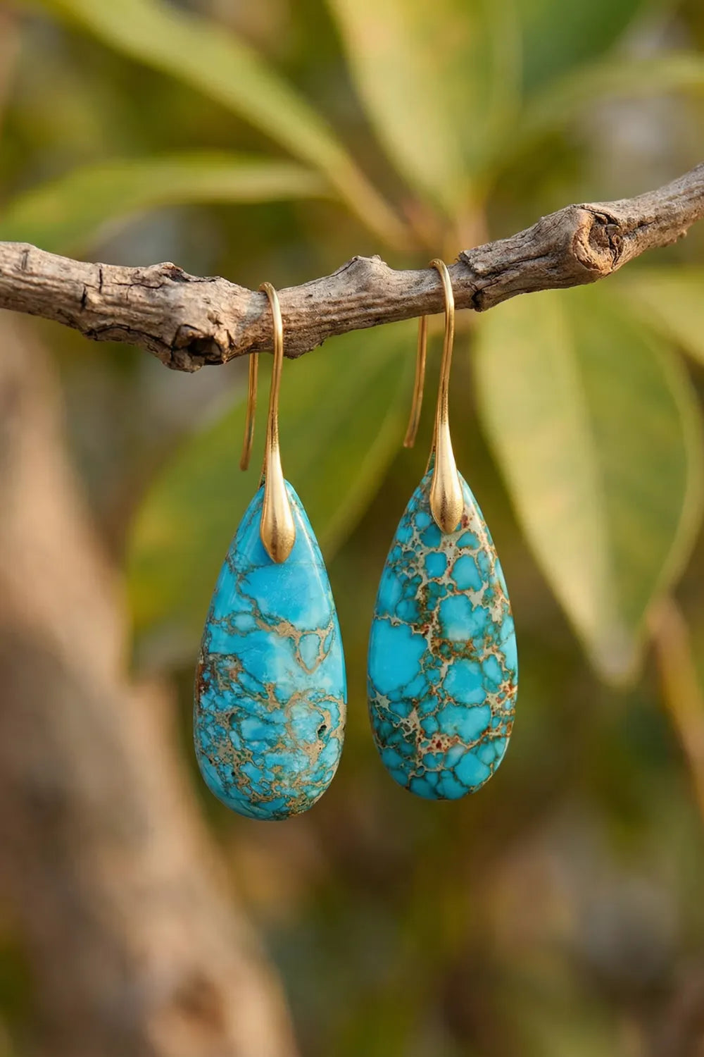 Pendientes de jaspe imperial