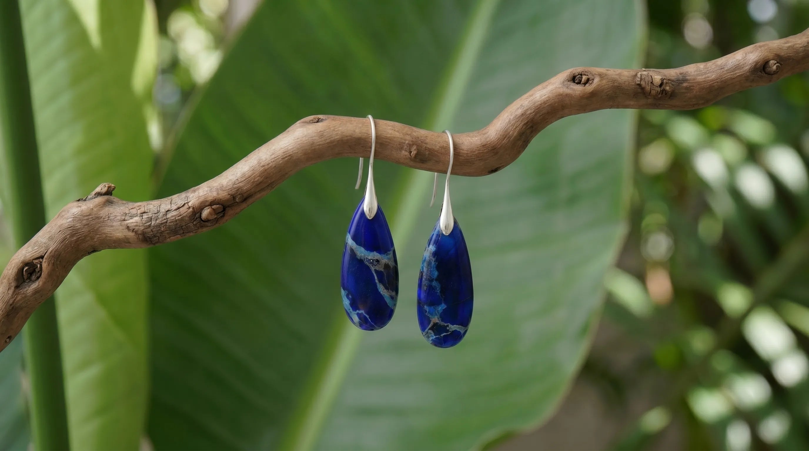 Pendientes lapislazuli anna piedra