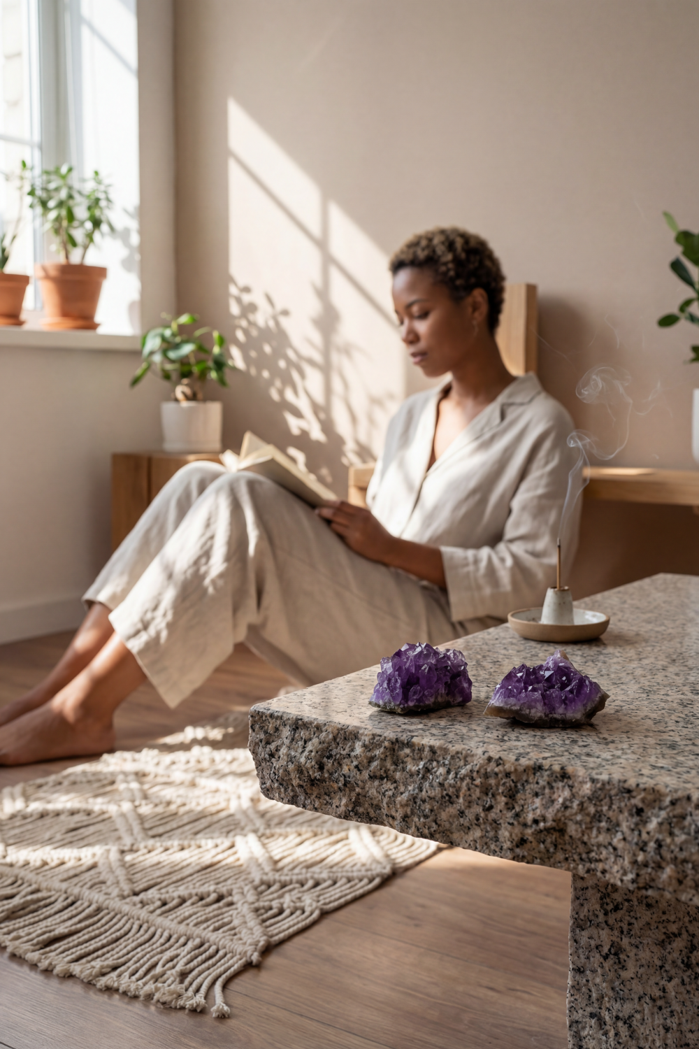 Piedra de amatista en bruto
