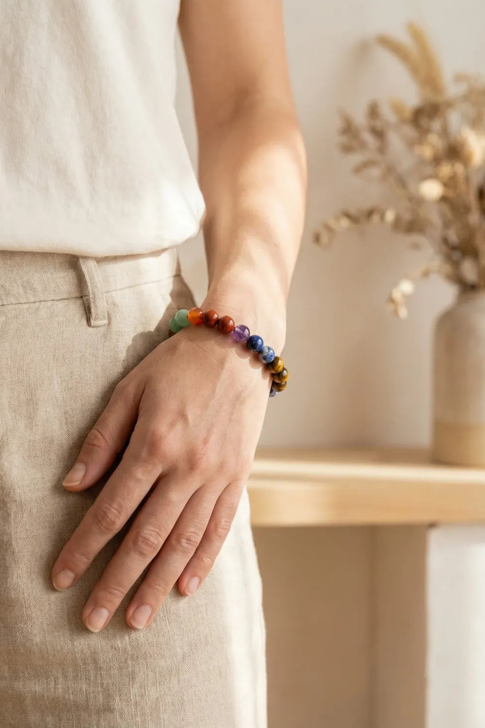 Pulsera 7 chakras de piedras naturales
