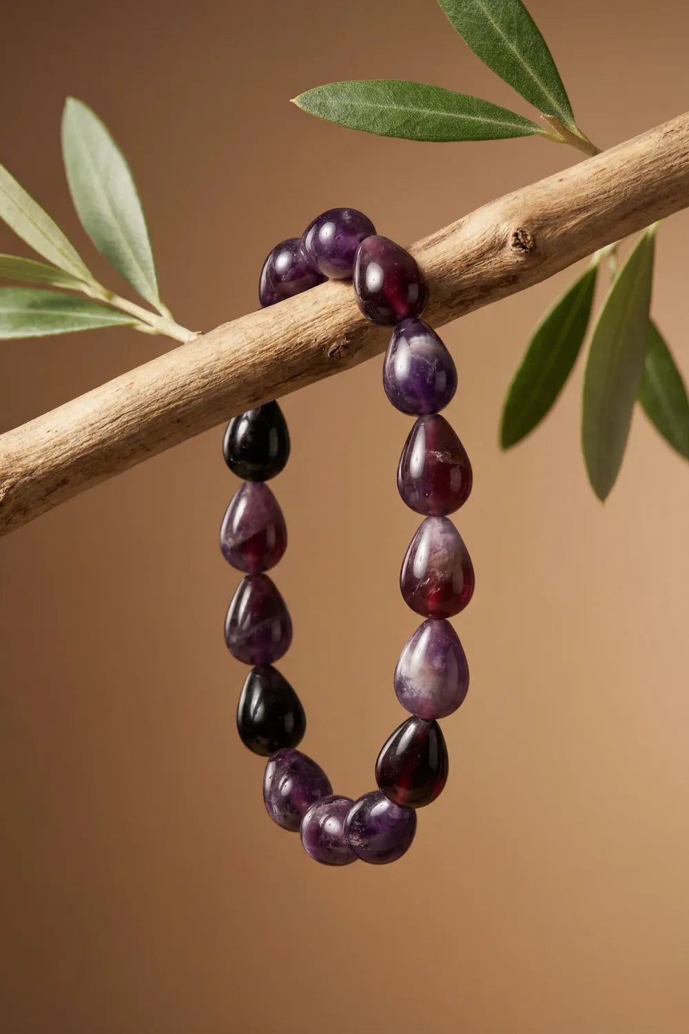 Pulsera de amatista con perlas de agua
