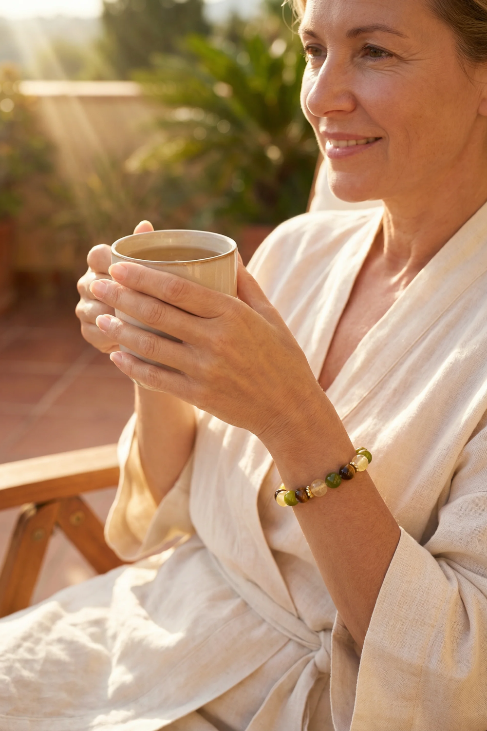 Pulsera de piedras naturales para la menopausia