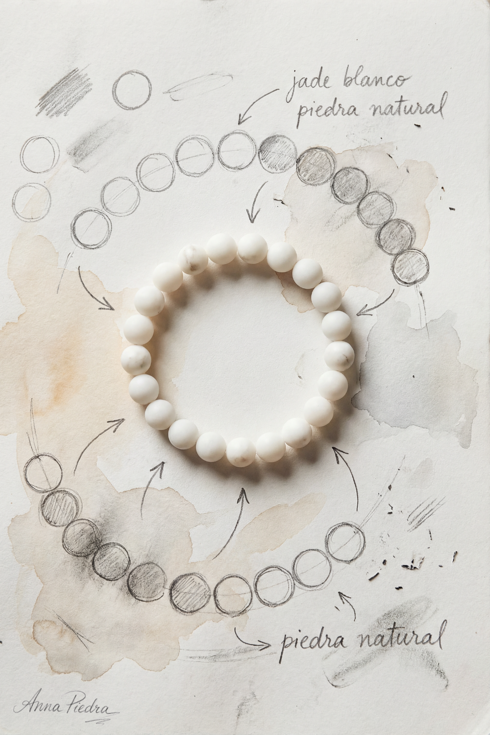 Pulsera jade blanco
