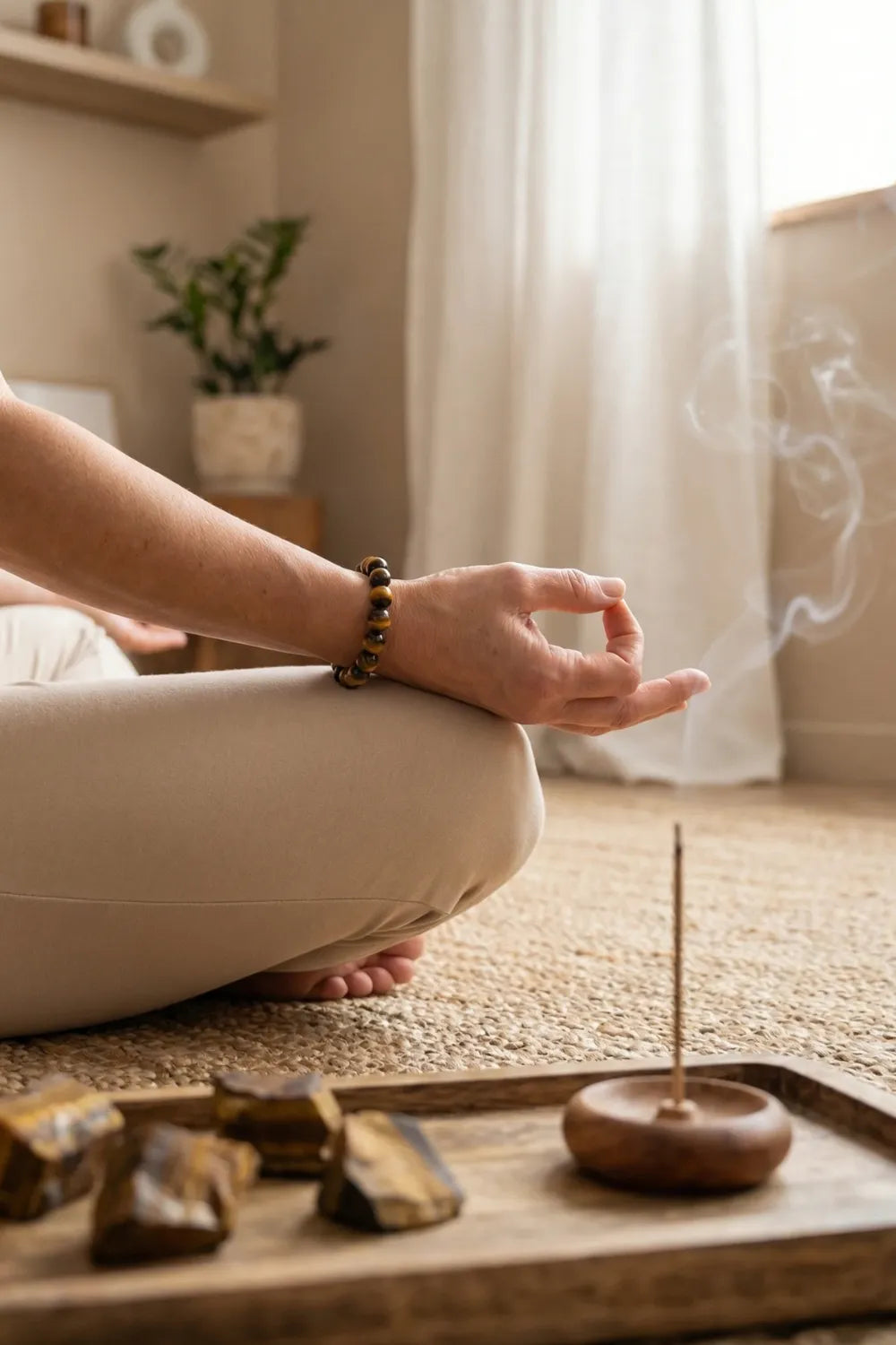 Pulsera ojo de tigre de perlas