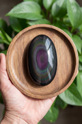 Rainbow obsidian palm stone
