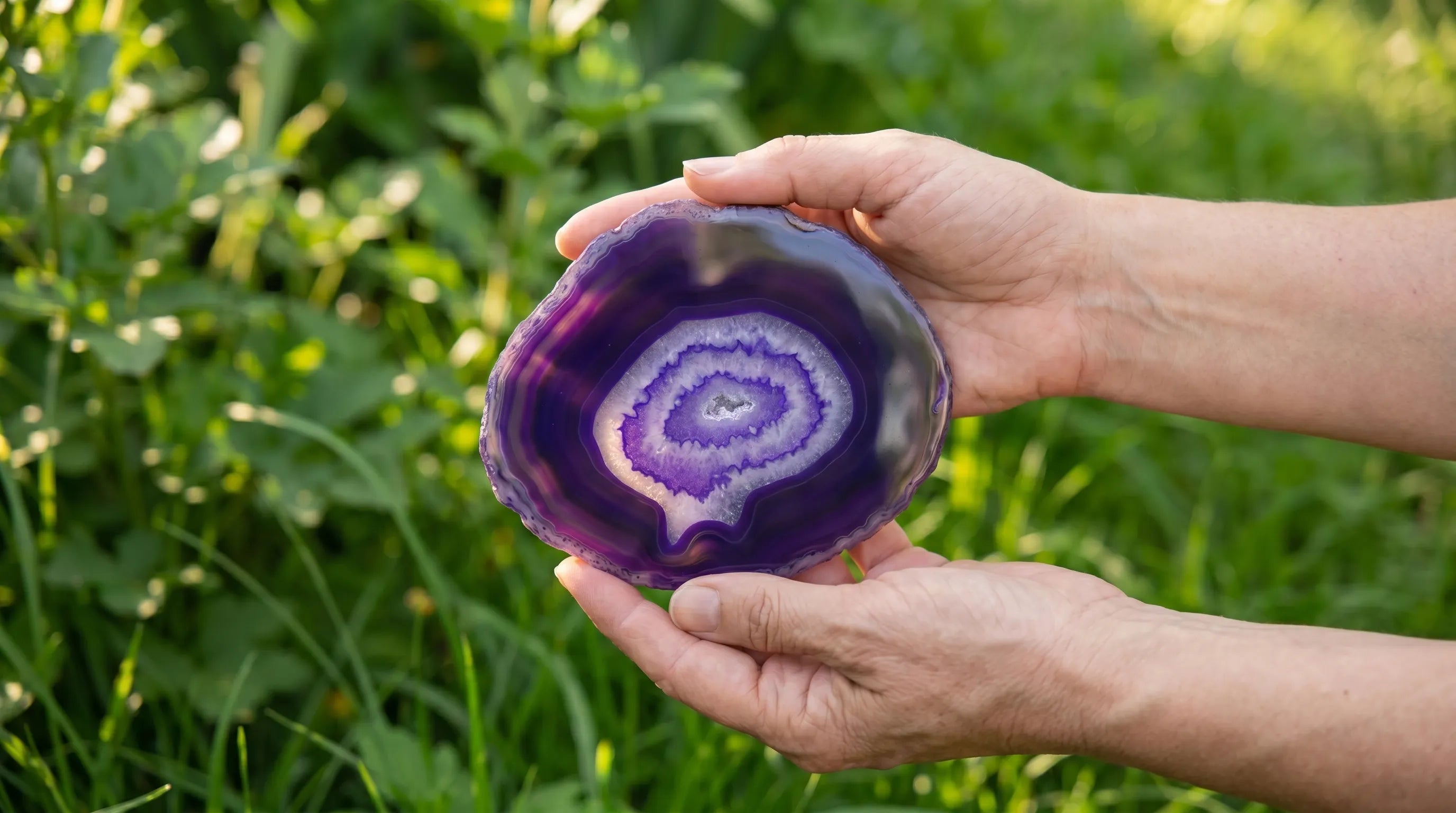 Rodaja agata morada anna piedra 