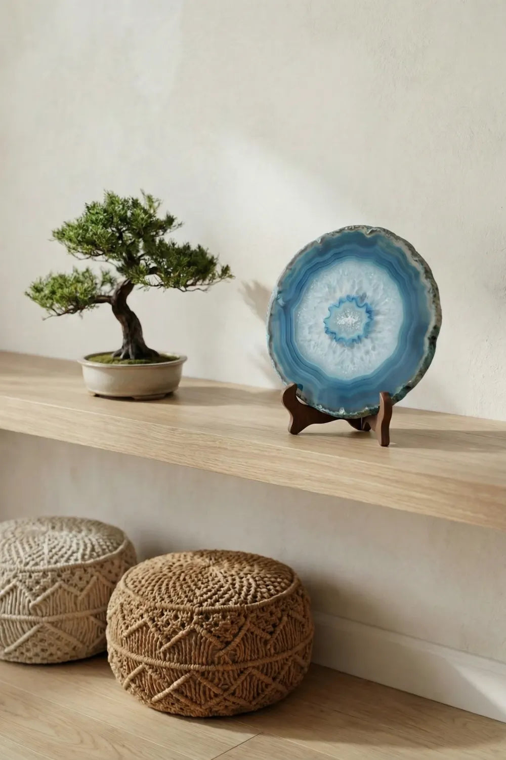 Rodaja de ágata azul
