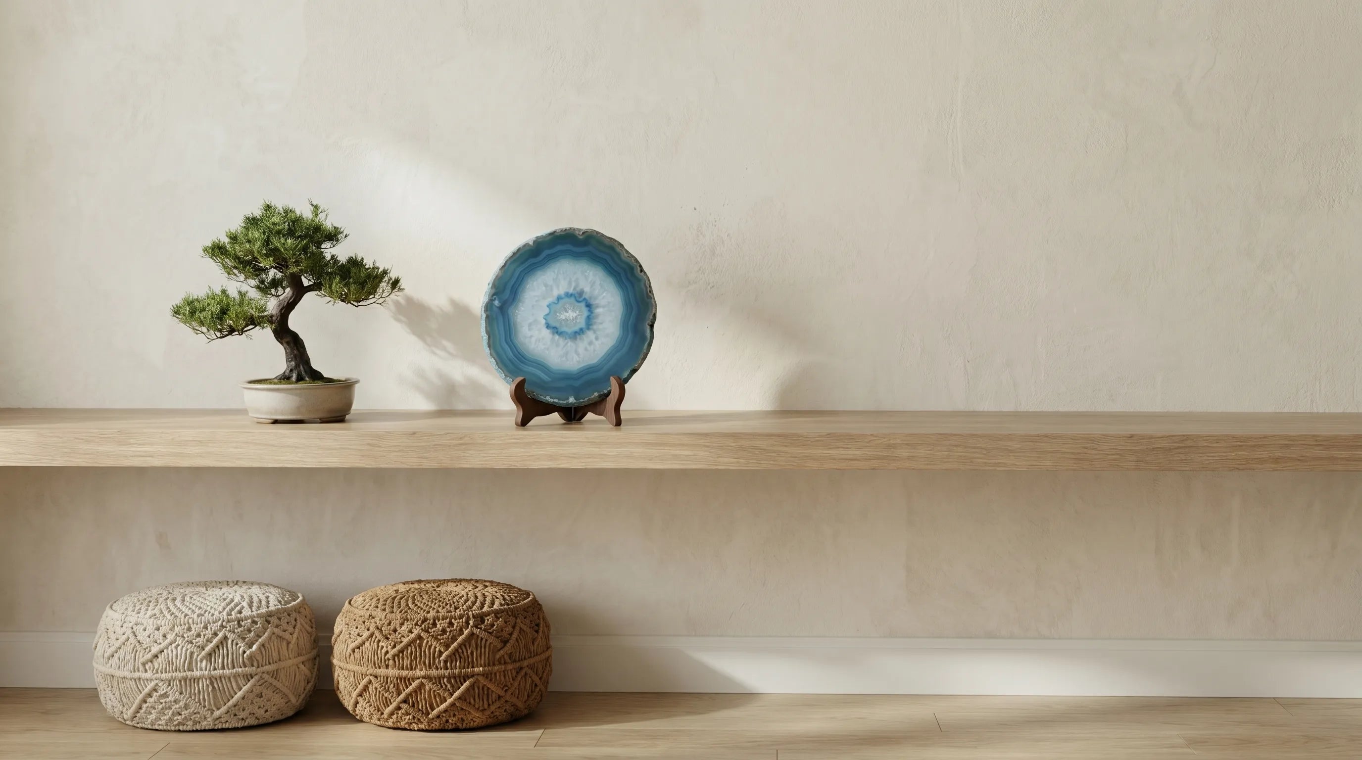 Rodaja de ágata azul anna piedra