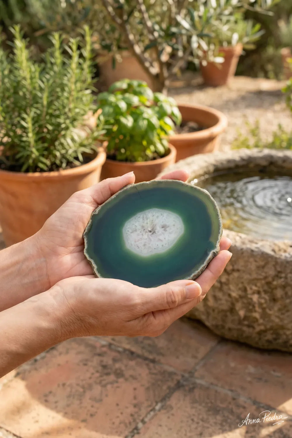 Rodaja de Ágata Verde
