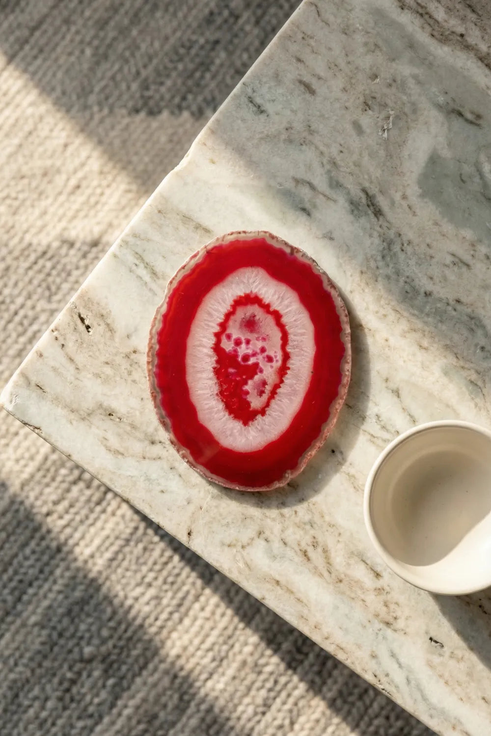 Rodaja de ágata roja
