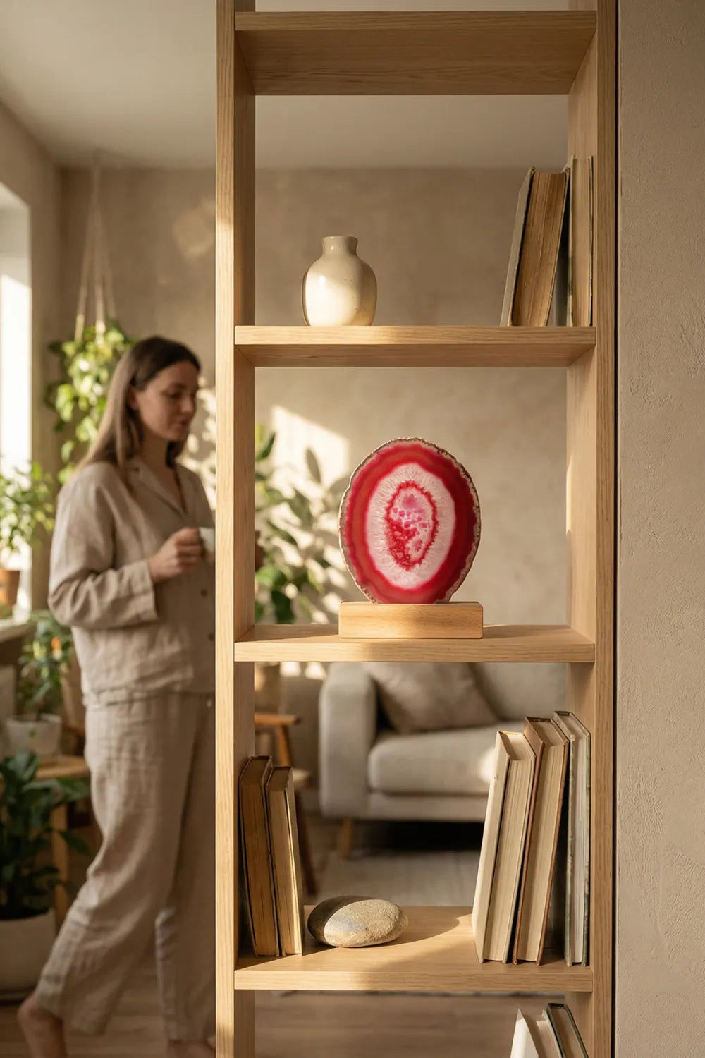 Rodaja de ágata roja
