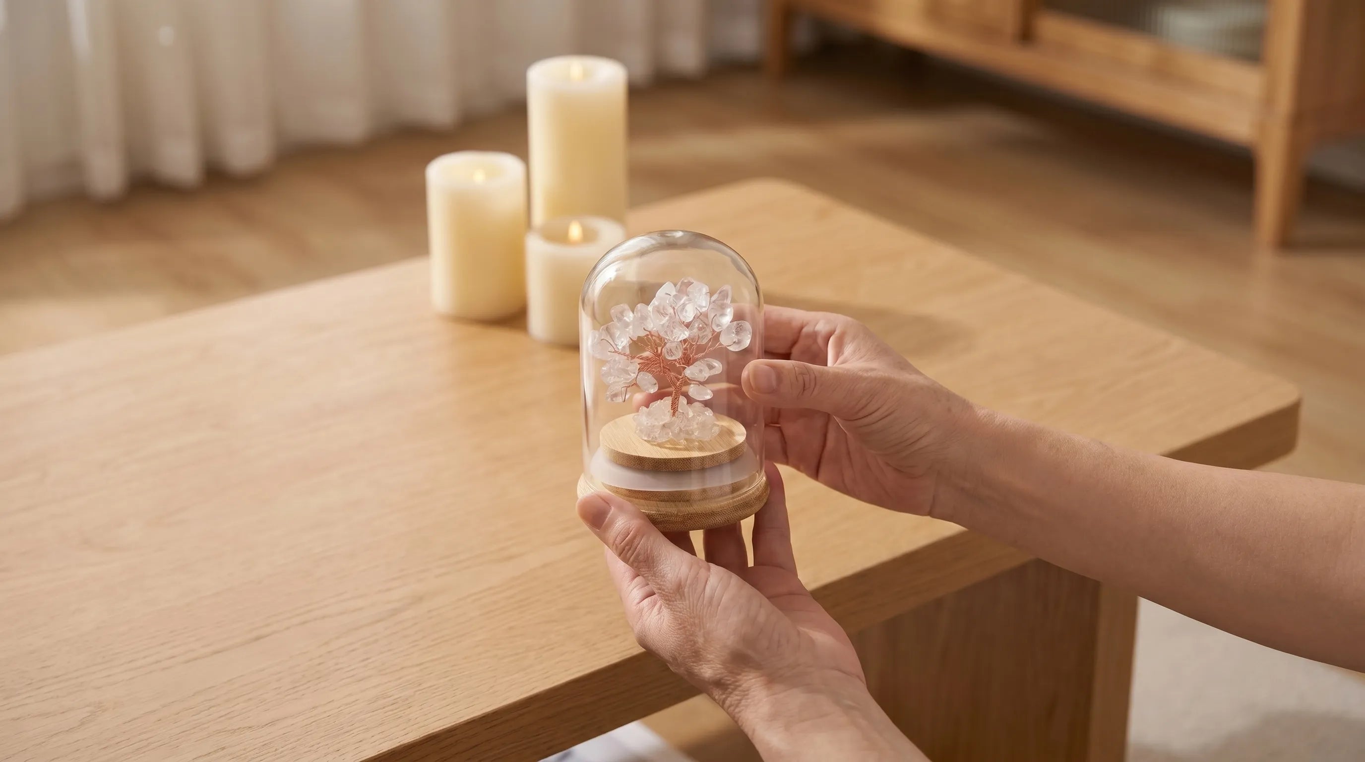 Árbol de la vida de cuarzo blanco anna piedra