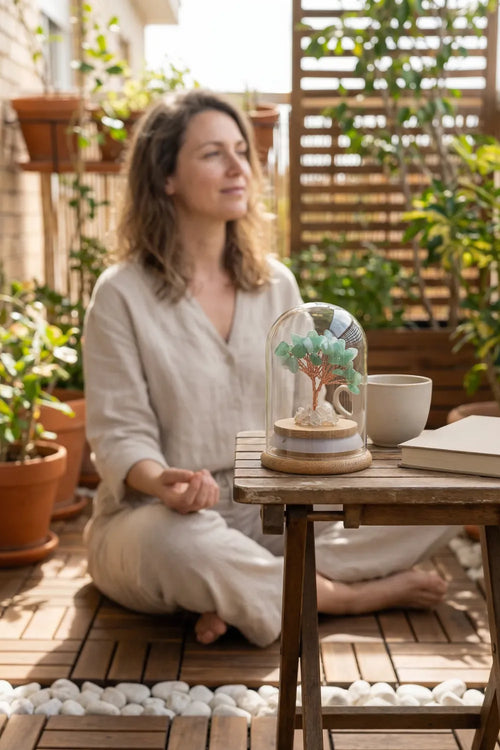 Árbol de la vida de cuarzo verde