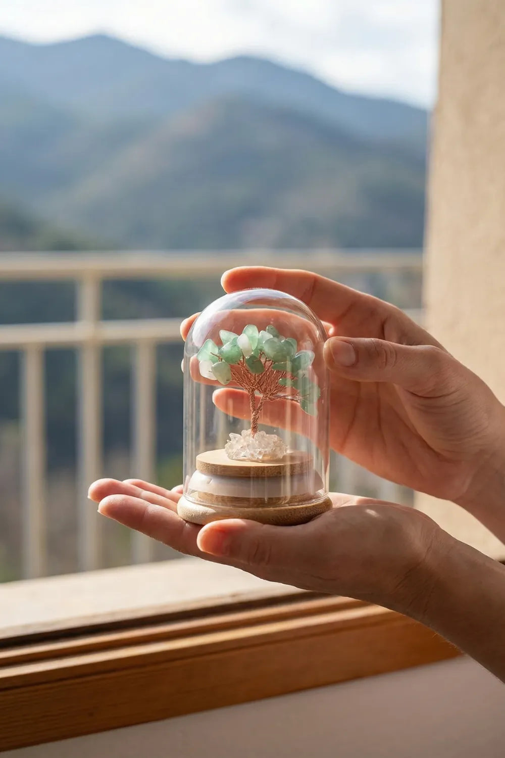 Árbol de la vida de cuarzo verde