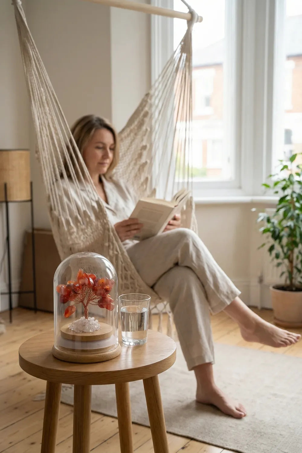 Árbol de vida de ágata roja