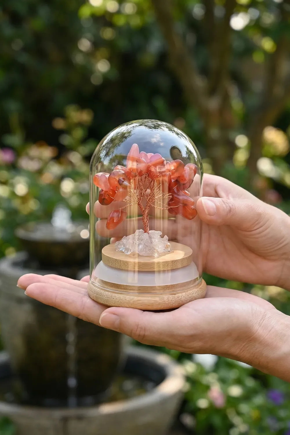 Árbol de vida de ágata roja